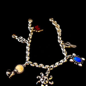 BRIGHTON Arizona State Charm Bracelet.  Silver Plated charms about Arizona